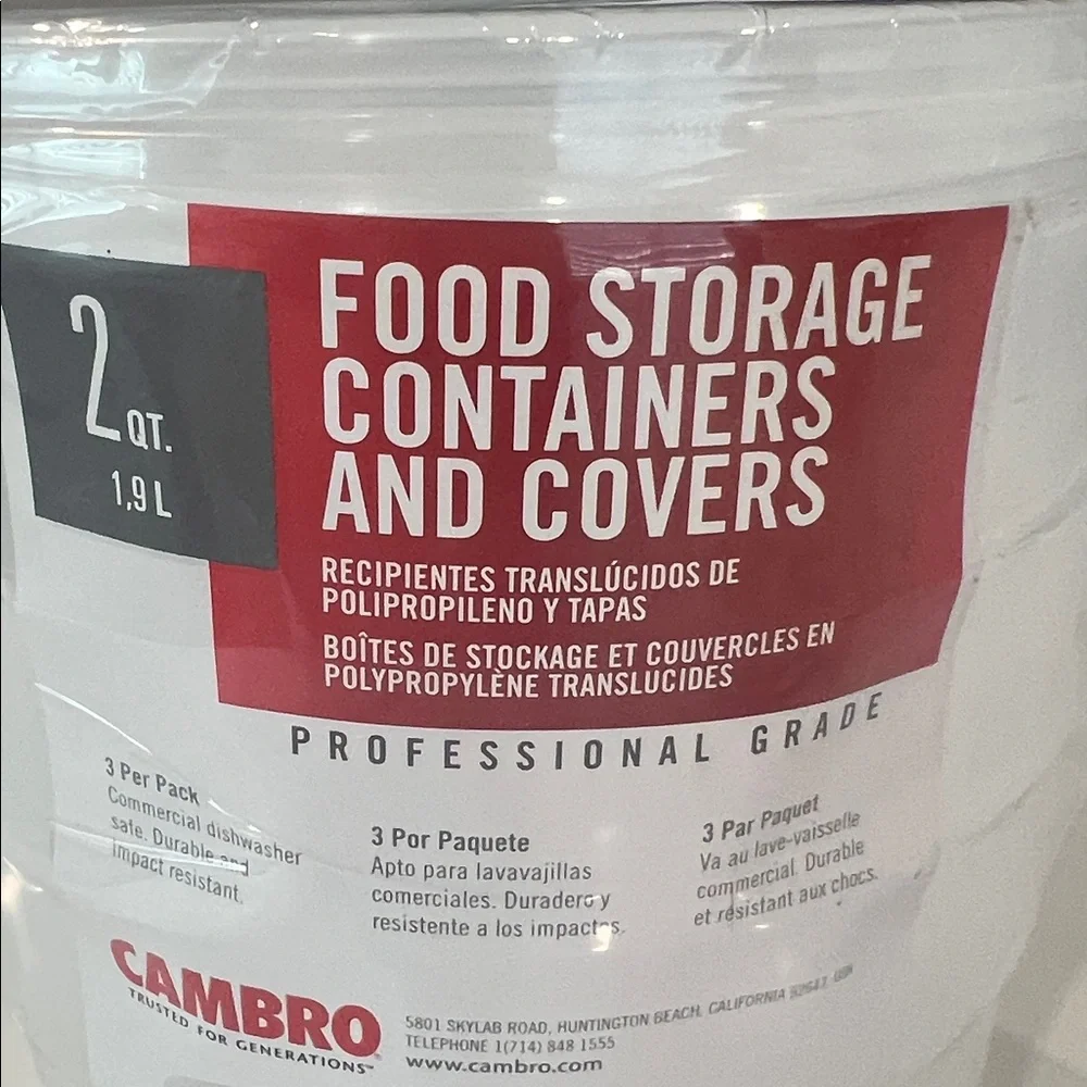3pc Food Storage & Covers..